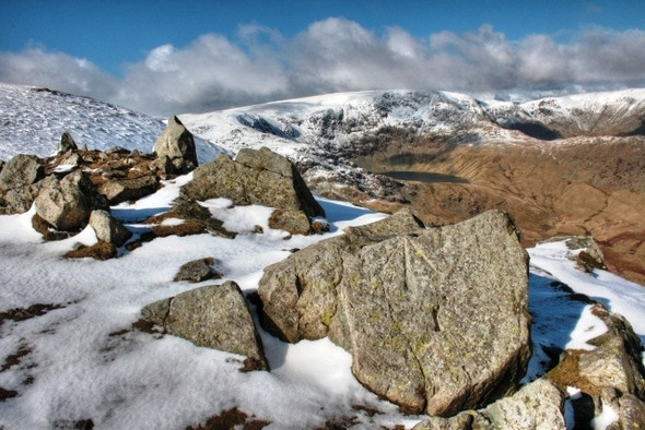 Photo 6"x4" Benchmarked Boulder Harter Fell\/NY4609 c2009
