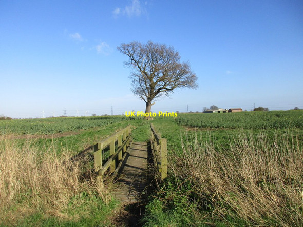 Photo 6"x4" Footbridge over Fleet Dike Wressle\/SE7131 c2017