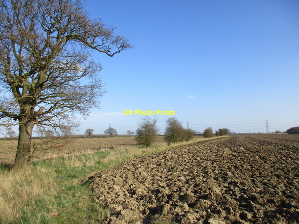 Photo 6"x4" Field boundary near Intake Farm Wressle\/SE7131 c2017