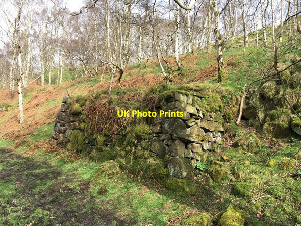 Photo 6"x4" Former loading platform in Bole Hill Quarry Upper Padley c2017