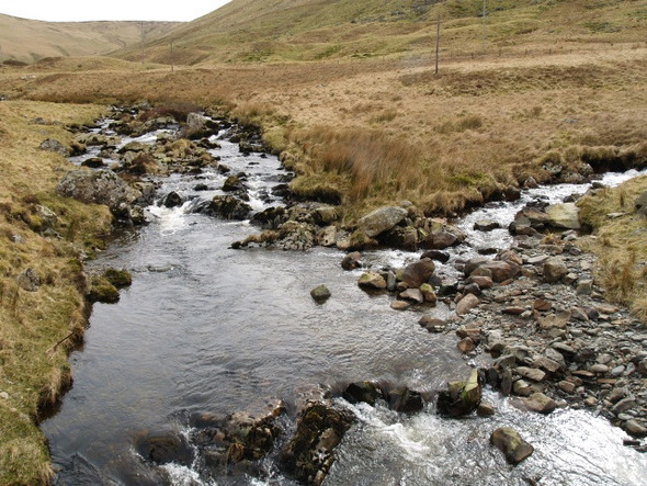Photo 6"x4" Confluence of the Back Burn with the Winterhopeburn Craigierig c2009
