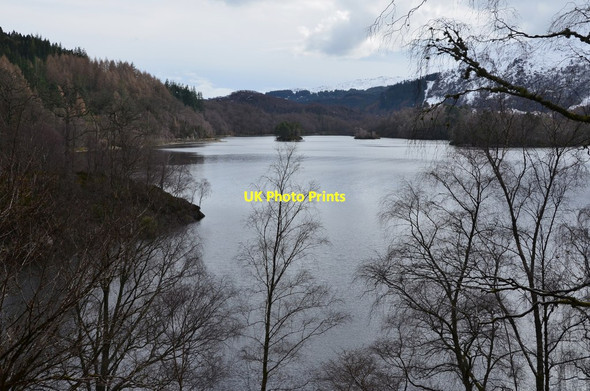 Photo 6"x4" Wooded shores, Loch Katrine Ellen's Isle\/Eilean Molach c2017