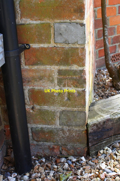 Photo 6"x4" Benchmark on Nottwood Cottage Highmoor Cross c2017