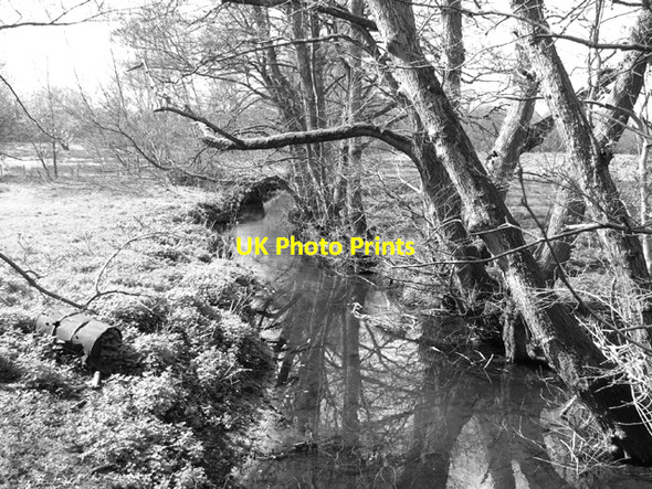 Photo 6"x4" Stream traversing pastures south of Cubitt's Hill Wood Stratton St Michael c2017
