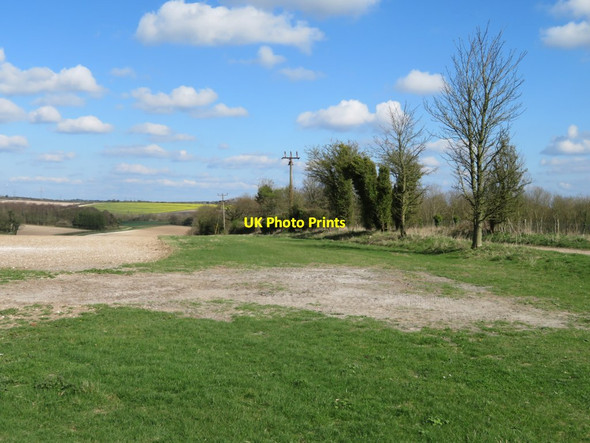 Photo 6"x4" Field corner near Down Farm Litchfield c2017