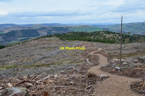 Photo 6"x4" New path to Cademuir summit (3) Bellanrigg c2017