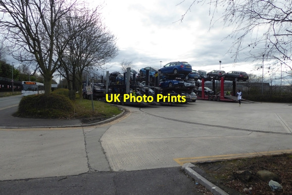 Photo 6"x4" Car transporters off Ringway Road Moss Nook\/SJ8385 c2017