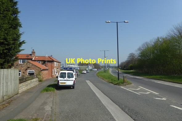 Photo 6"x4" A64 Slip road and industrial park Tadcaster c2017