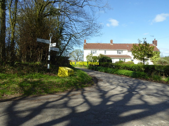 Photo 6"x4" Road junction near Llandenny Llandenny Walks c2017