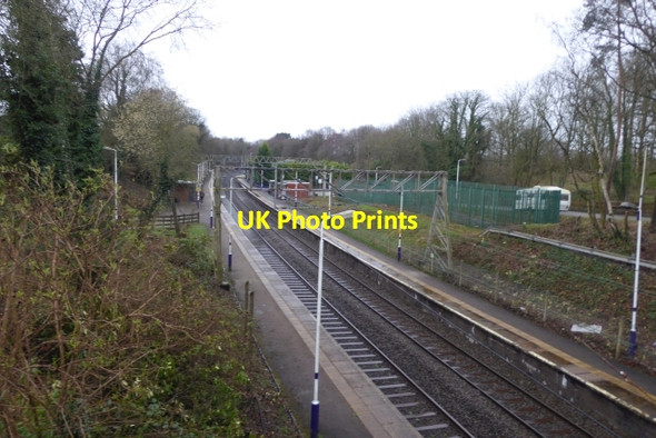 Photo 6"x4" Looking down on Styal Station Handforth c2017