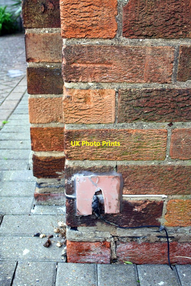 Photo 6"x4" Benchmark on #69 Harrowby Lane Grantham c2016