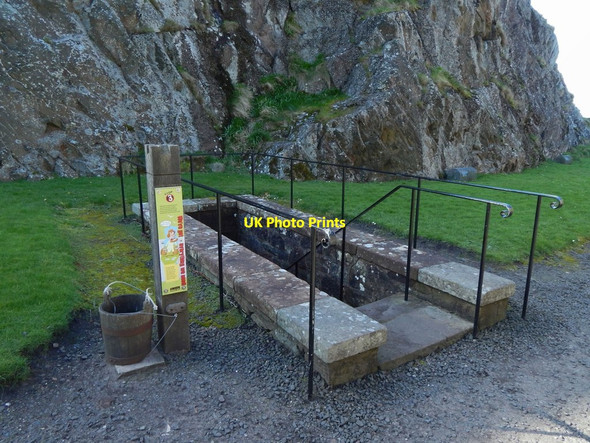 Photo 6"x4" Dumbarton Castle: steps to the well-house Dumbarton c2017