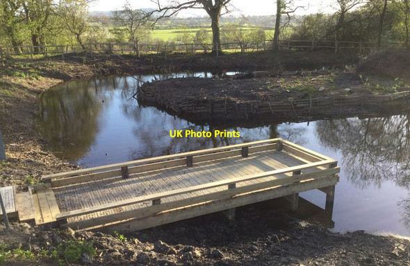 Photo 6"x4" Restored Pond Burgess Hill c2017