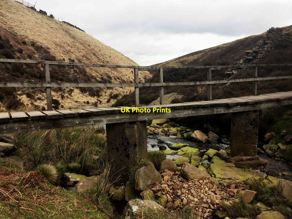 Photo 6"x4" Footbridge across Dean Clough Holme\/SE1005 c2017