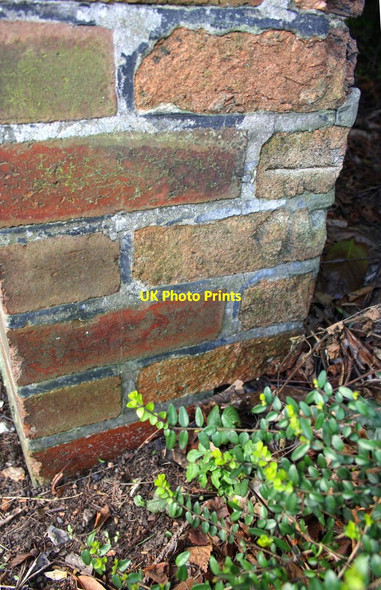 Photo 6"x4" Benchmark on wall angle outside #81A Barrowby Road Grantham c2016