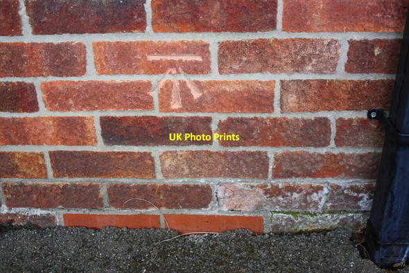 Photo 6"x4" Benchmark on #145 Barrowby Road Grantham c2016