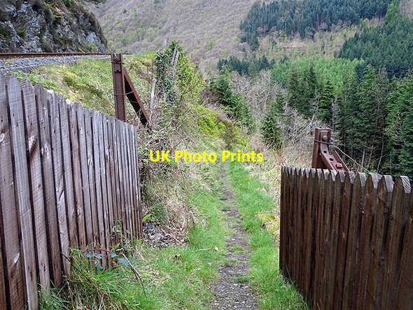 Photo 6"x4" Path leading down from the foot crossing at Tynycastell Devil's Bridge\/Pontarfynach c2017