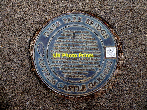 Photo 6"x4" Plaque, Deer Park Bridge Antrim c2017