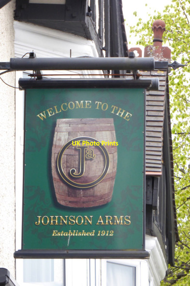 Photo 6"x4" The sign of the Johnson Arms Dunkirk\/SK5538 c2017