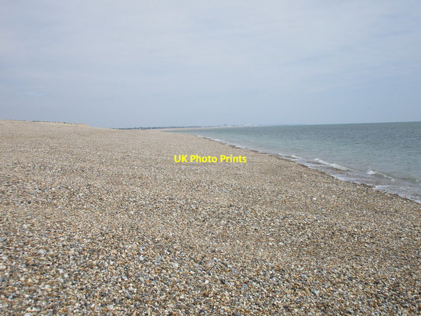 Photo 6"x4" Shingle beach near the entrance to Pagham Harbour East Beach c2017