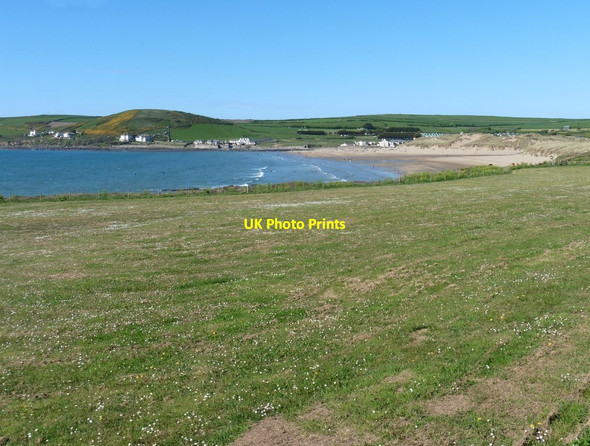 Photo 6"x4" Downland above Croyde Bay Croyde Bay\/SS4339 c2017