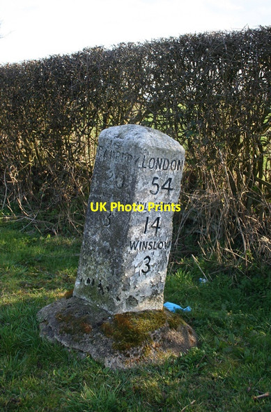 Photo 6"x4" Old Milestone by the A413, south east of Padbury Padbury c2013
