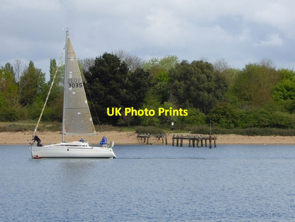Photo 6"x4" Ruined pier on Osea Island Osea Island c2017
