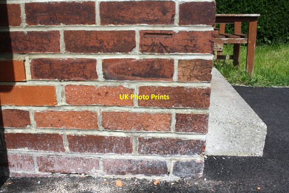 Photo 6"x4" Benchmark on #9 Fairfield Grove Pudsey\/SE2233 c2017