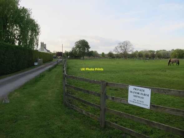 Photo 6"x4" Bridleway past Manor Farm Shingay c2017