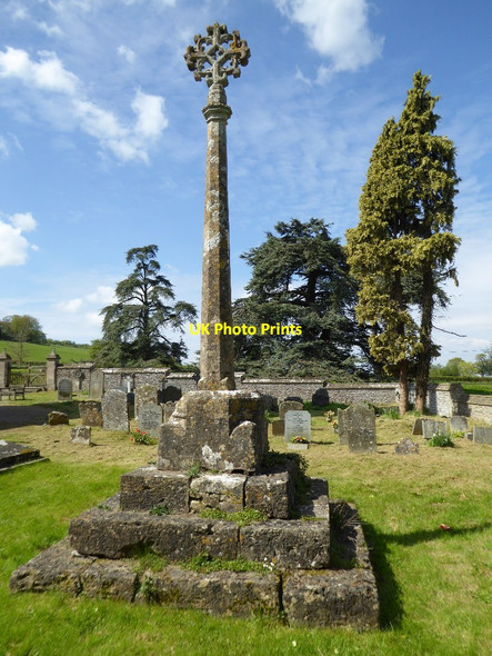 Photo 6"x4" Preching cross, Tortworth church Tortworth c2017