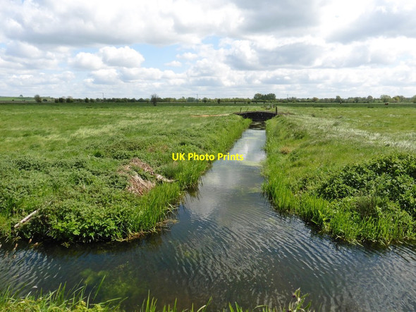 Photo 6"x4" Rhyne on Wet Moor Muchelney Ham c2017