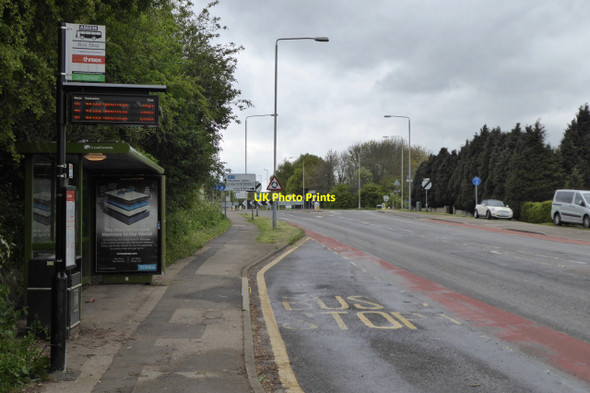 Photo 6"x4" Bus stop on Annesley Road Hucknall c2017