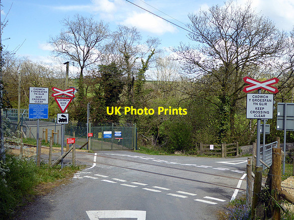 Photo 6"x4" Open level crossing at Bronwydd Bronwydd Arms c2017
