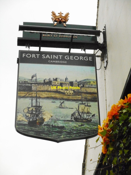 Photo 6"x4" Fort Saint George sign Cambridge\/TL4658 c2017