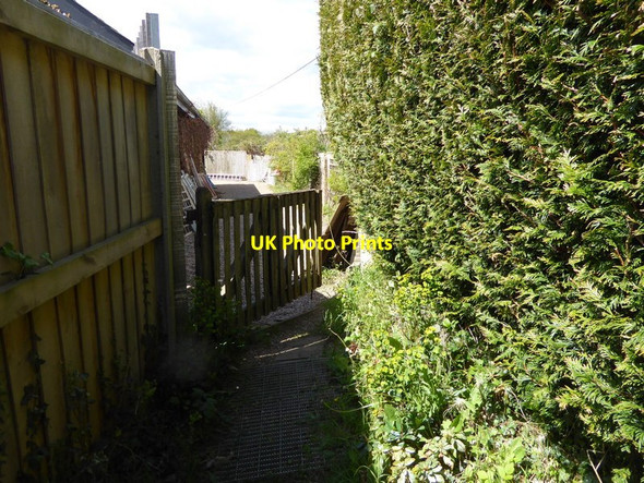 Photo 6"x4" Narrow enclosed path at Great Lywood Farm Ardingly c2017