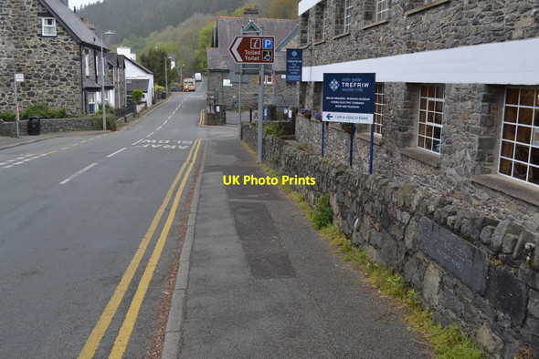 Photo 6"x4" Old Slate Milestone Llanrwst c2017