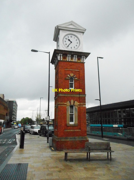 Photo 6"x4" Clock tower, Altrincham Station Altrincham c2017