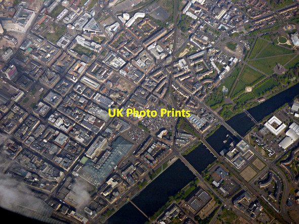 Photo 6"x4" Glasgow city centre from the air Glasgow c2017 P1