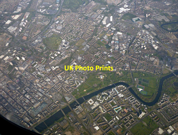 Photo 6"x4" The Glasgow Necropoli from the air Glasgow c2017