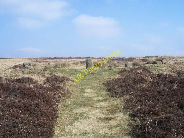 Photo 6"x4" Stone circle and cairn Curbar c2009