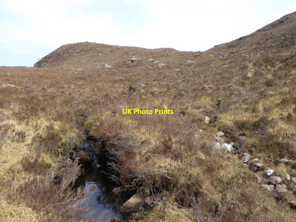Photo 6"x4" Moorland stream, Airigh a' Chnuic Annat\/NG8954 c2017