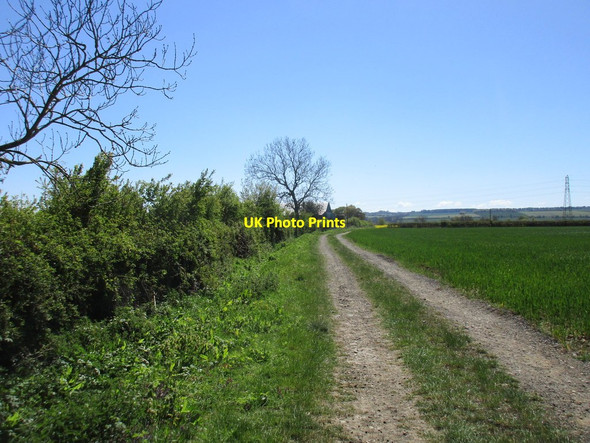 Photo 6"x4" Farm track and Sleights Farm Barton-le-Street c2017