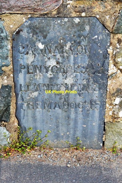 Photo 6"x4" Old Slate Milestone Bethesda\/SH4656 c2017