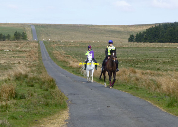 Photo 6"x4" Horse riders enjoying the open moors Elsdon\/NY9393 c2017