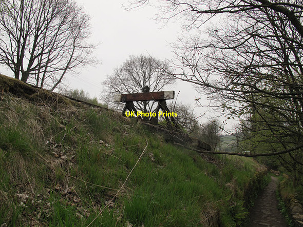 Photo 6"x4" Buffers outside Oxenhope station Oxenhope c2017