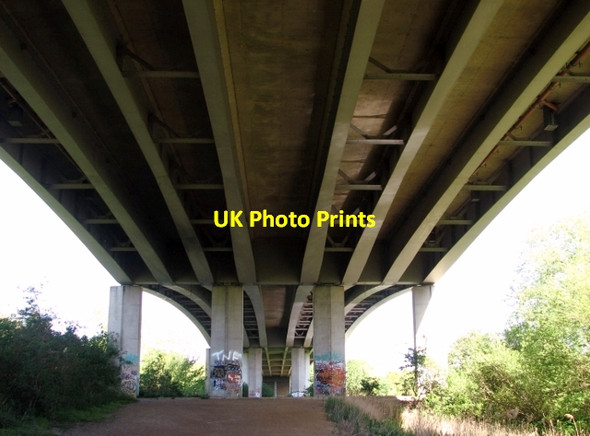 Photo 6"x4" Path beneath the Postwick viaduct Postwick c2017