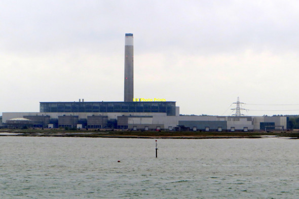 Photo 6"x4" Shoreline in front of Fawley power station Hook Park c2017