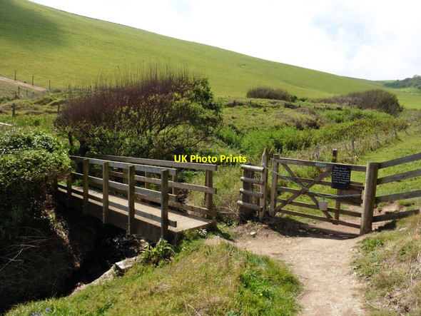 Photo 6"x4" Footbridge, above Scabbacombe Sands Kingston\/SX9051 c2017