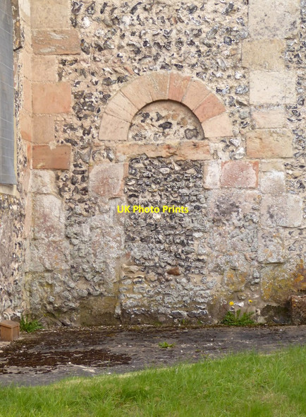Photo 6"x4" All Saints' Church, Netheravon: blocked north doorway to the tower Netheravon c2017