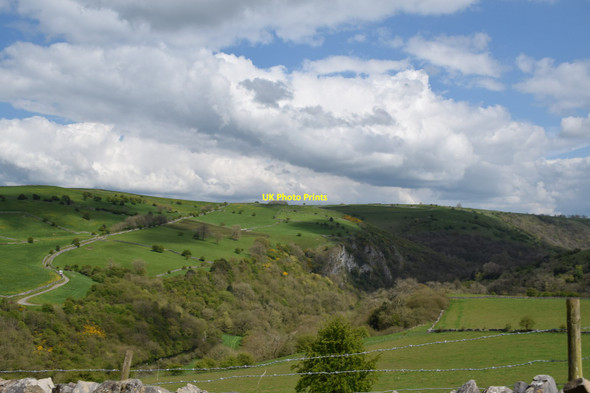 Photo 6"x4" View across the valley of the River Hamps Grindon\/SK0854 c2017